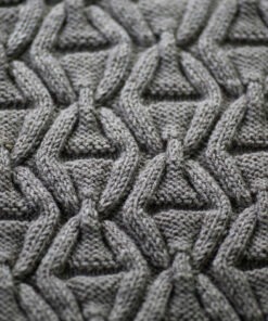 Alternative view of Hand-knitted chain-link patterned sweater for men