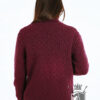 Hand-knitted wool sweater with classic pattern for women